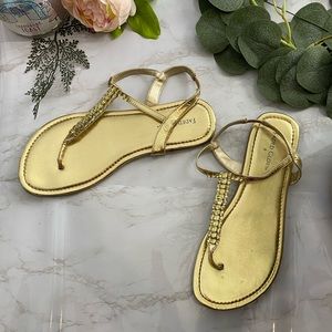 Faded Glory gold embellished sandals